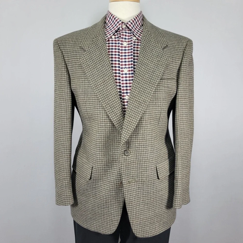 Hart Schaffner Marx Men's Tweed Sport Coat Blazer Two Button Soft Tailored 40S